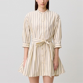 Striped Mini Shirt Dress