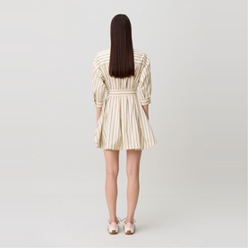 Striped Mini Shirt Dress