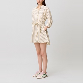 Striped Mini Shirt Dress