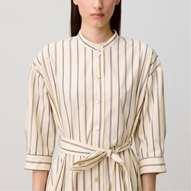 Striped Mini Shirt Dress