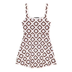 Floral Crochet Mini Knitted Dress