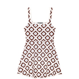 Floral Crochet Mini Knitted Dress