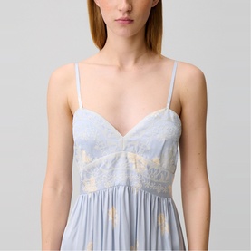 Floral Embroidered Flared Dress