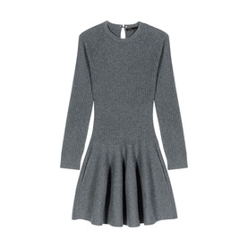 Beaded Collar Mini Knitted Dress