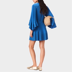 Pleated Mini Flared Dress