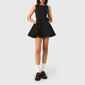 Jewelled Bow Flared Mini Dress