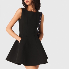 Jewelled Bow Flared Mini Dress