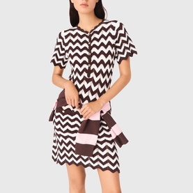 Zigzag Crochet Mini Knitted Dress