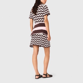 Zigzag Crochet Mini Knitted Dress