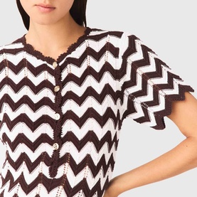 Zigzag Crochet Mini Knitted Dress