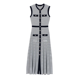 Breton Stripe knitted Flared Dress