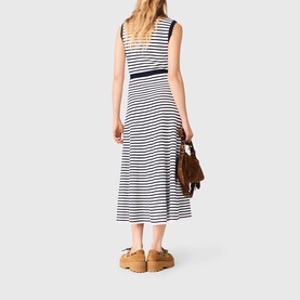Breton Stripe knitted Flared Dress