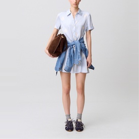 Floral Shirt Mini Dress