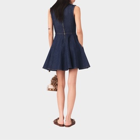 Denim Mini Flared Dress