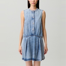 Stonewashed Denim Dress
