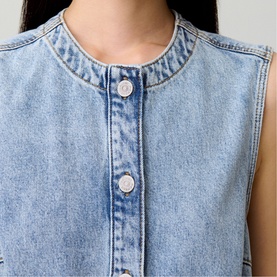 Stonewashed Denim Dress
