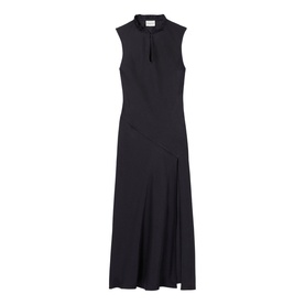 Keyhole Side Slit Flared Dress