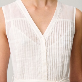 Tiered Belted Flared Dress