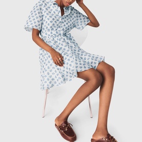 Rubelasemi Floral Shirt Mini Dress