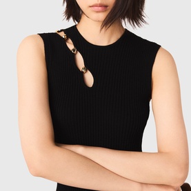 Embellished Cut-Out Dress