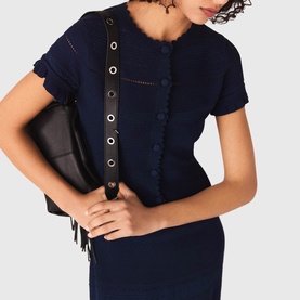 Ruffle Trim Knitted Dress