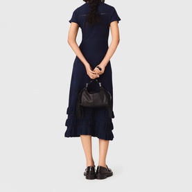 Ruffle Trim Knitted Dress