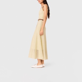 Embellished Openwork Knitted Dress