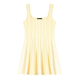 Chain Pleated Mini Dress