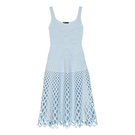 Crochet Semi Sheer Flared Dress