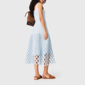 Crochet Semi Sheer Flared Dress