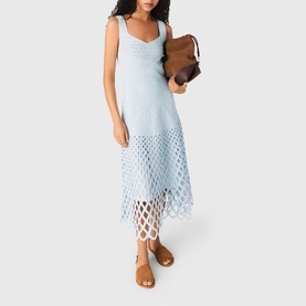 Crochet Semi Sheer Flared Dress