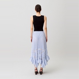 Polka Dot Lace Pleated Skirt