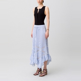 Polka Dot Lace Pleated Skirt