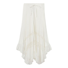 Floral Lace Pleated Skirt