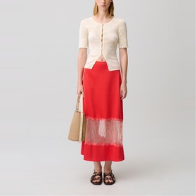 Lace Detail Slip Skirt