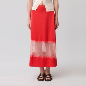 Lace Detail Slip Skirt