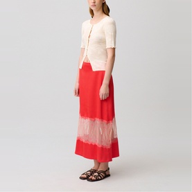 Lace Detail Slip Skirt