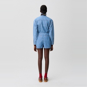 Wrap Denim Skort
