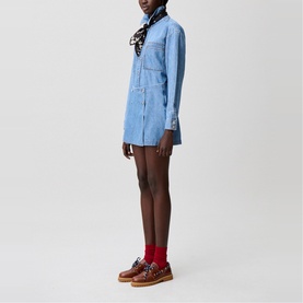 Wrap Denim Skort