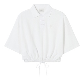 Logo Cropped Polo Shirt