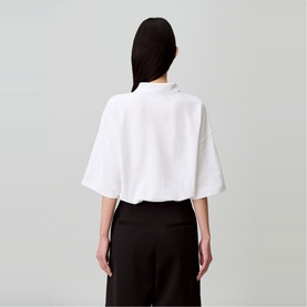 Logo Cropped Polo Shirt