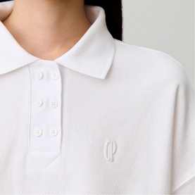 Logo Cropped Polo Shirt