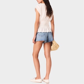 Pleated Peplum T-Shirt