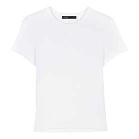 Embroidered Logo Ribbed T-Shirt