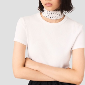 Embroidered Logo Ribbed T-Shirt