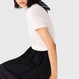Embroidered Logo Ribbed T-Shirt