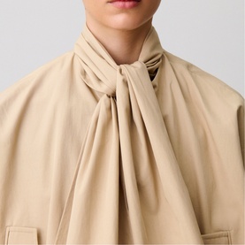 Pussybow Short Trench Coat