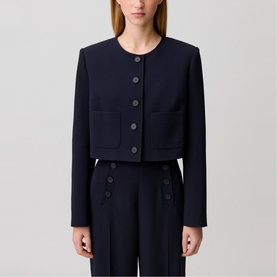 Single-Breasted Patch Pocket Jacket