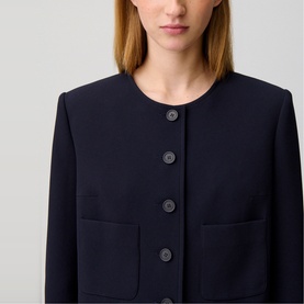 Single-Breasted Patch Pocket Jacket