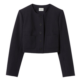 Pinstripe Cropped Jacket